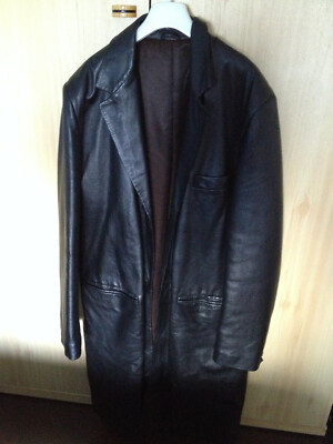Vintage Echtledermantel - Marke Scout - schwarz Gr. 50/52 L/XL - top!