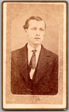 ANTIQUE CDV 1876 HANDSOME MAN IN SUIT UNMARKED