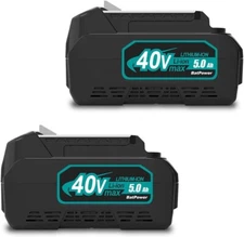 BatPower 2X 40V 5Ah Compatible with Makita BL4040 40V Max XGT 4.0Ah Battery