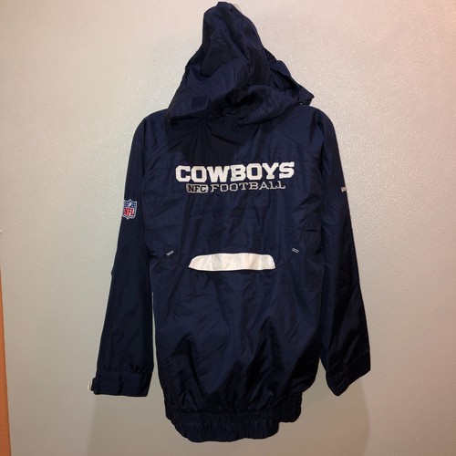 Dallas Cowboys Reebok NFL Boys Large Blue NFC Football Vented Jacket L 14 16 - Picture 3 of 13