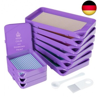 ARTDOT 10 PCS Interlocking Diamond Painting Schiffchen, Stackable Tablett als