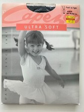Capezio Girls 1817X 2-6 Ultrasoft Footed Knit Waistband Tights BLK