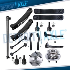 Front Upper Lower Control Arm Wheel Hubs Kit for 1999-2004 Jeep Grand Cherokee