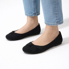 Classic Black Knot Ballet Flats - Women
