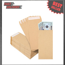 120 Pack Cash Envelopes Kraft Paper Small Money Saving Challenge Coin Organizer