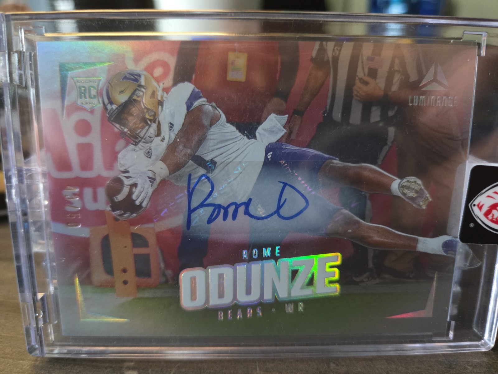 2024 Panini Luminance - Rookies Rome Odunze #185 Blue Autographs /50 (AU, RC)