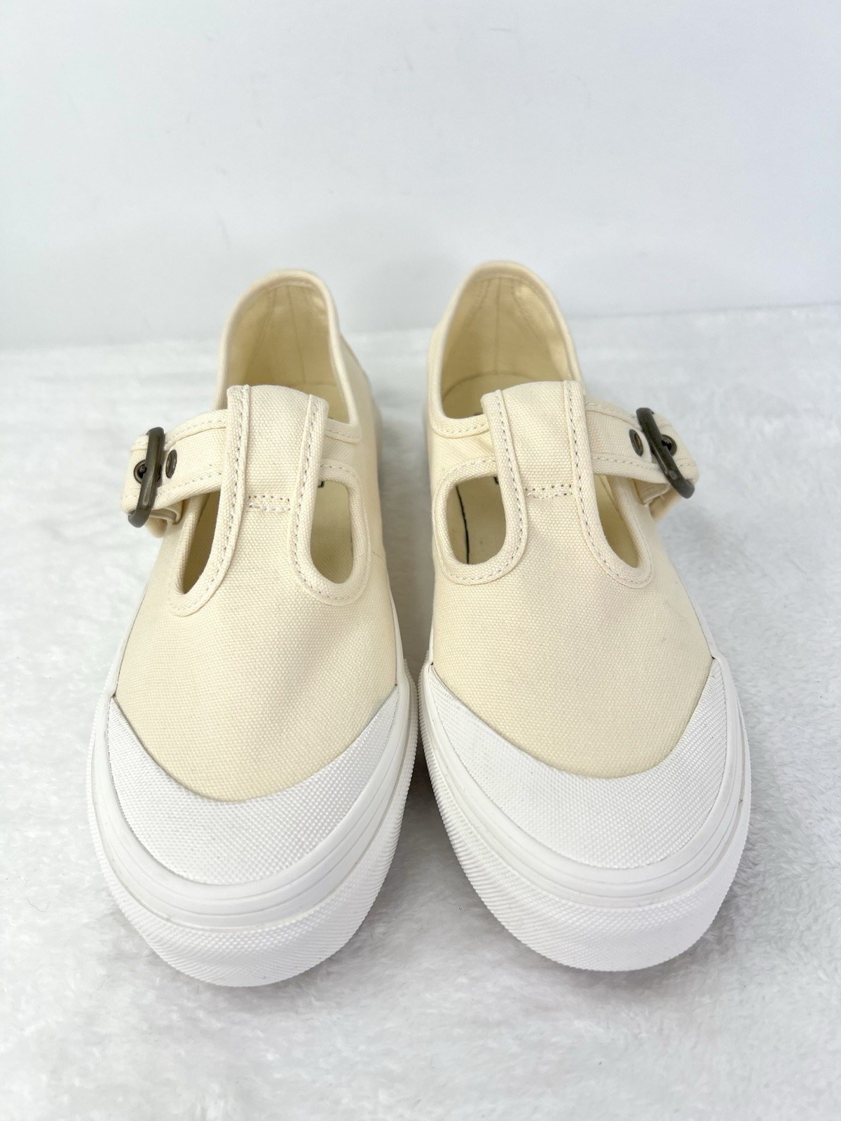 Vans Style 93 Mary Jane Canvas Buckle Shoes Cream Off White Womens Size 6 New thumbnail 6