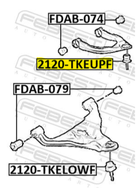2120-TKEUPF FEBEST Ball Joint for FORD,FORD ASIA & OCEANIA,FORD AUSTRALIA,FORD U - Image 13