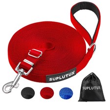 Long Leash for Dog Training - 50ft Adjustable Obedience Recall 50 FT, Red