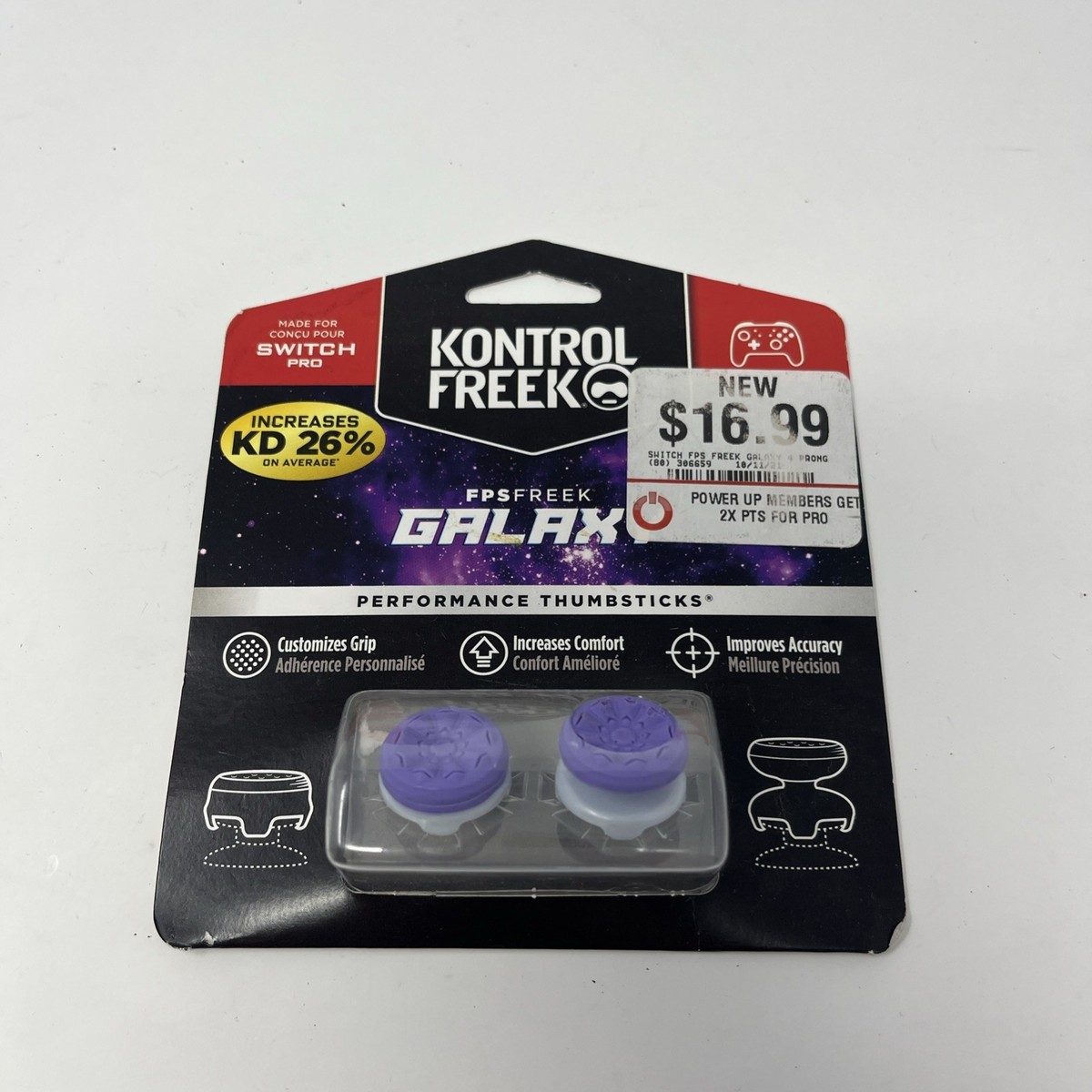 thumbsticks galaxy control freaks nintendo switch Kontrolfreek Fps Freek Galaxy Nintendo Switch Lite Kontrolfreek  KontrolFreek FPS Freek Galaxy Purple Thumbsticks For Nintendo