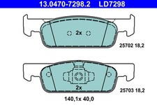 Bremsbelagsatz Scheibenbremse ATE Ceramic 13.0470-7298.2 für SMART DACIA SANDERO