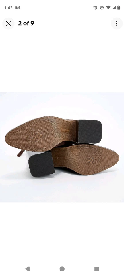 Botas Vince Camuto Kortimy para mujer 7W marrón raíz cerveza gamuza eje medio  Foto 2 de 4