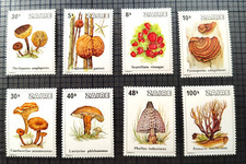 Zaire. Scott's # 910-7.  MNH. Set of 8 Mushrooms.  sal's stamp store