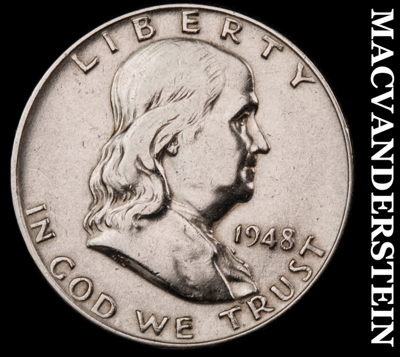 1948 Silver Franklin Half Dollar - Scarce  Better Date  No Reserve  #M412