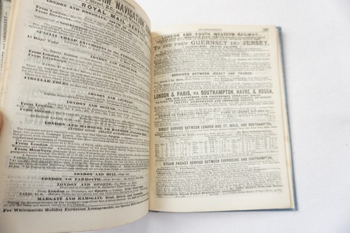 May 1898 Original Bradshaws Railway Guide Timetable Handbook Bound - Foto 7 di 12