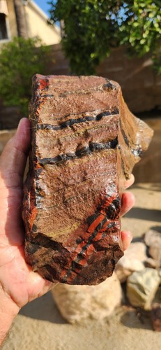 Indian Paint Stone Death Valley CA Faced Rough 7"X5.5"X2.5" 5 Pounds See Video - Picture 4 of 6