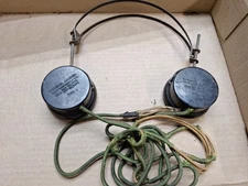 Vintage Baldwin Headphones Head Phones For Early Battery Radio TRF