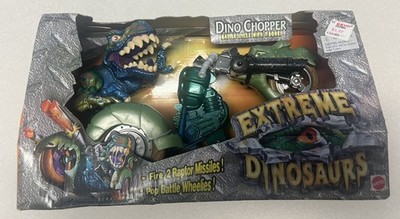 1997 Mattel EXTREME DINOSAURS DINO CHOPPER cycle w/ T-BONE New in Box 