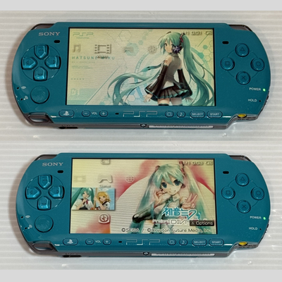 Sony PSP-3000 Console Miku Hatsune DIVA 2nd Limited w/Pouch, etc