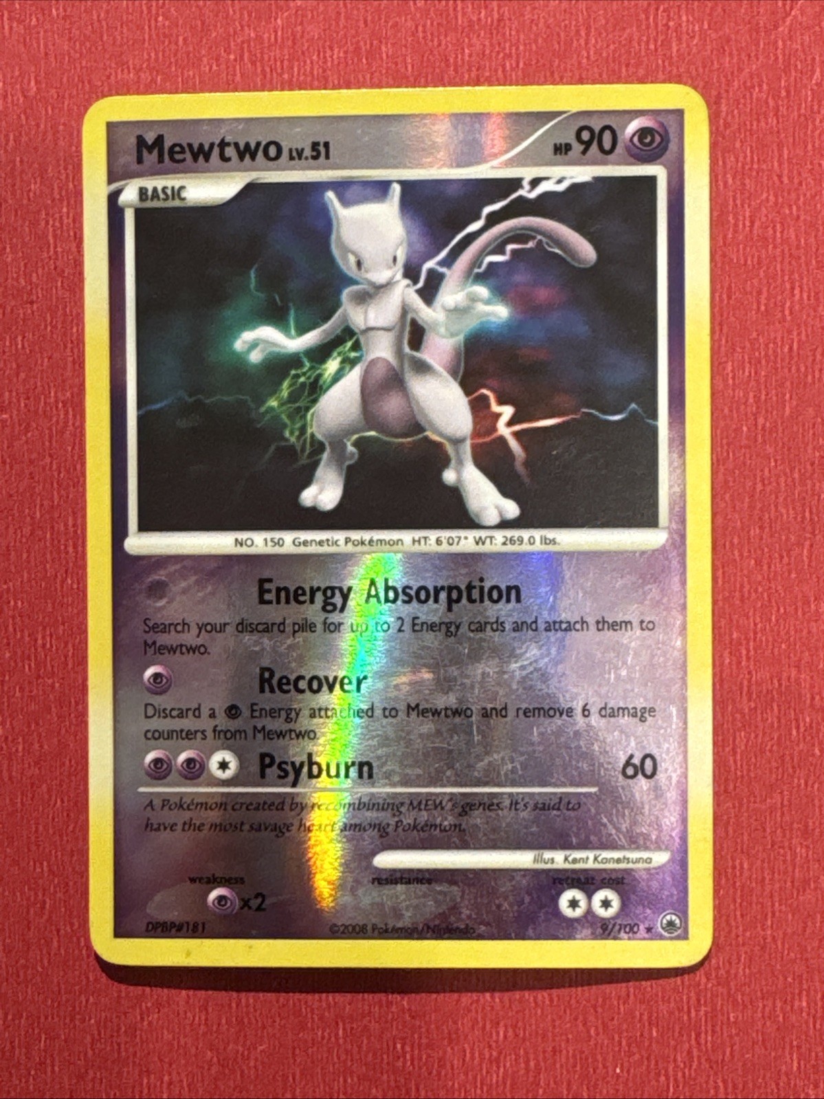 Mewtwo LV.51 Majestic Dawn Reverse HOLO Pokémon TCG 9/100 LP Raw Ungraded
