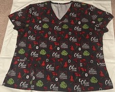 Scrub Top Ohio Strong Ohio Forever And Ever Top 2X- Pre Owned