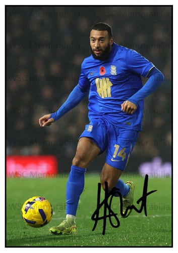 12096. Keshi Anderson Signed Pictures A4 Prints Birmingham Blackpool Swindon etc