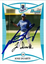 #BP40 JOSE DUARTE SIGNED 2008 Bowman Draft Prospects MLB Card DP ROYALS