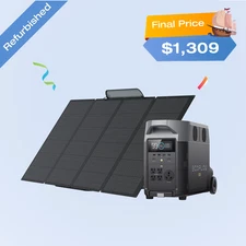 EcoFlow DELTA Pro 3600Wh+400W Solar Panel Solar Generator Certified Refurbished