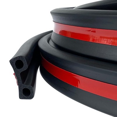 Camper Shell Seal, EPDM Adhesive Rubber Tailgate Seal Strip with Tape for