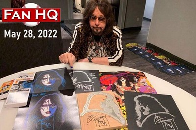Ace Frehley Autographed Custom Letterpress Print KISS Signed Auto
