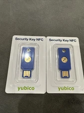 2 Yubico FIDO Security Key NFC and USB - Two Factor Authentication, Fits USB-A