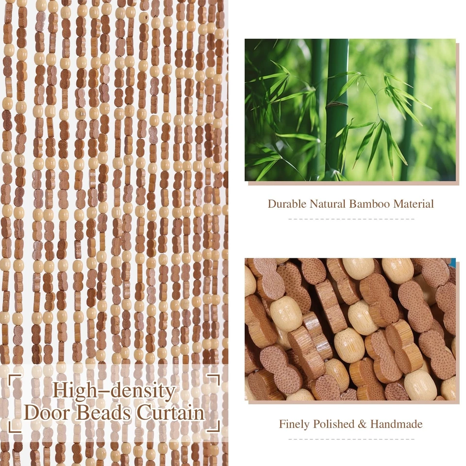Cortina de puerta hecha a mano con cuentas para puerta Boho colgante puerta cortina de cuentas para H... Foto 4 de 4