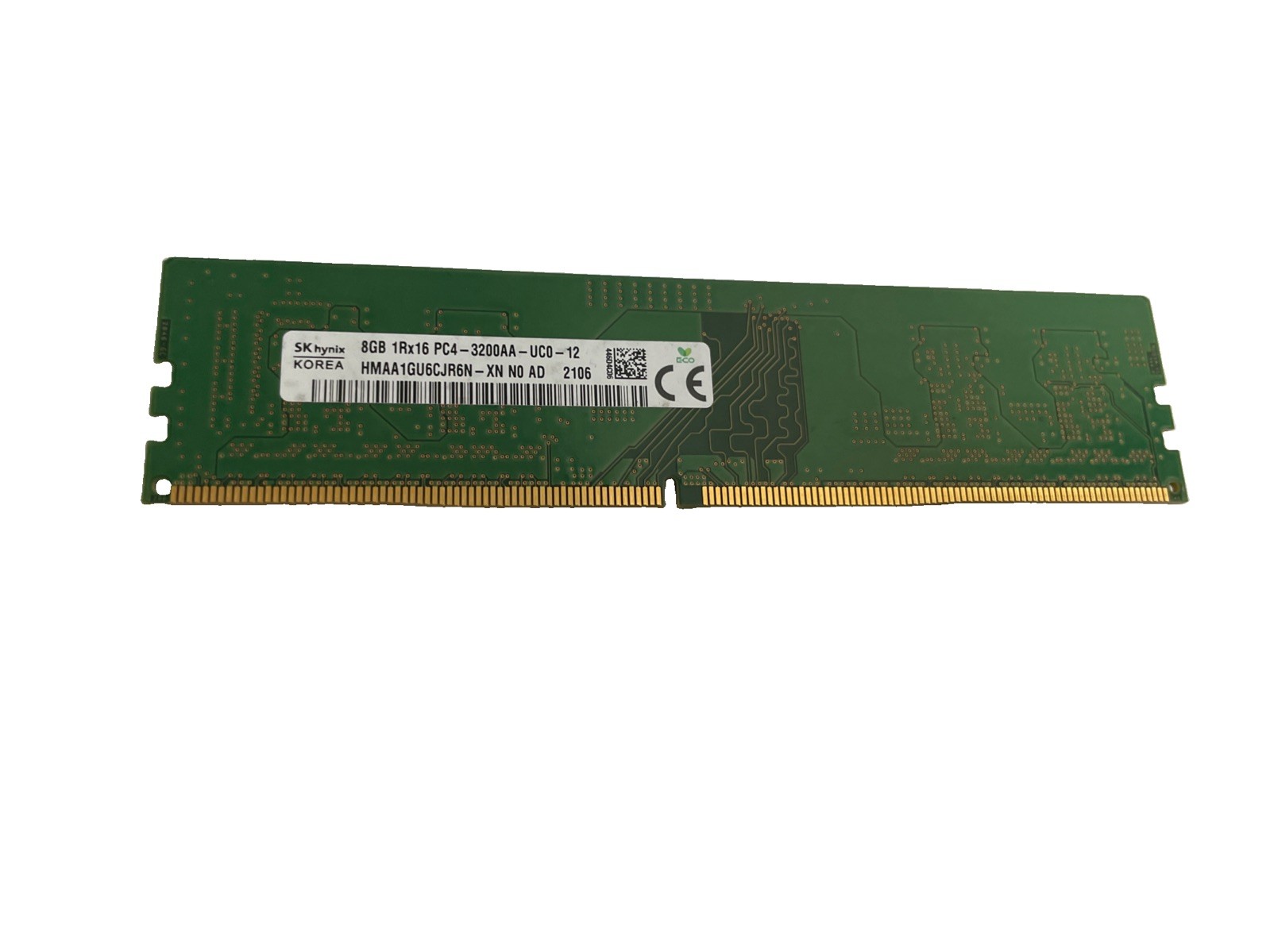 SK HYNIX 8GB 1X16 PC4 3200AA-UC0-12 HMAA1GU6CJR6N-XN N0 AD