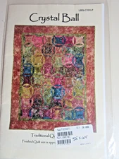 New Batiks  Quilt Pattern "Crystal Ball" from Laundry Basket  Quilt Size 52 x 64