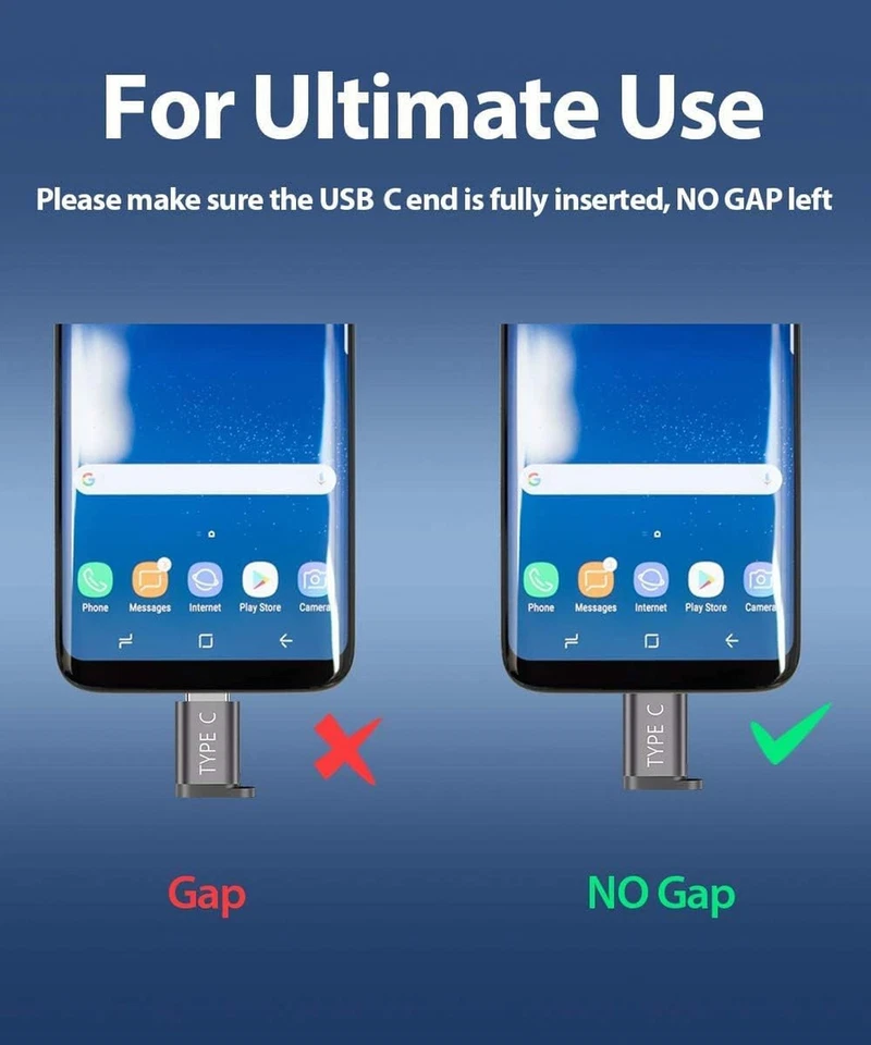 JSAUX Micro USB (Female) to USB C Adapter 4-Pack, Aluminum USB Type C Adapter... - Image 2 of 4