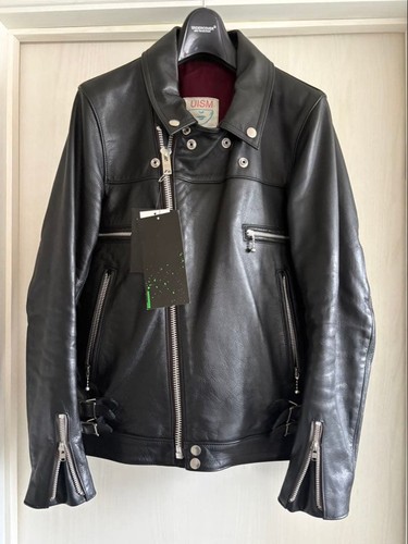 Undercover, UNDERCOVER 08AW Double Leather Rider Jacket M Black Vintage Excellent Condition