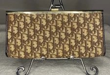 Vintage Christian Dior Trotter Monogram Clutch in Brown (11" x 5.5")