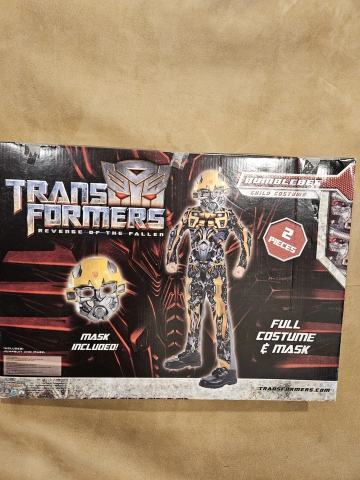 Новый/запечатанный 2009 Transformers костюм для Хэллоуина - BumbleBee молодежный размер 7-8 костюм - Изображение 2 из 4