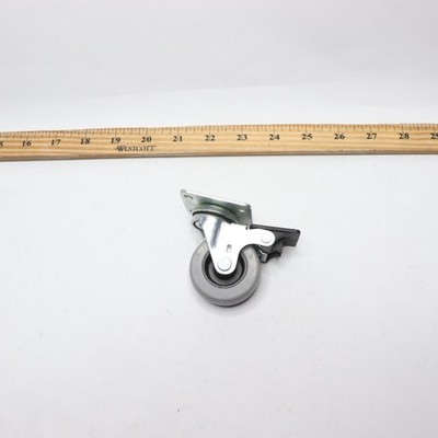 Shepherd Hardware Medium Duty Plate Caster w/ Brake 88-lb Load Capacity 2'' 3542