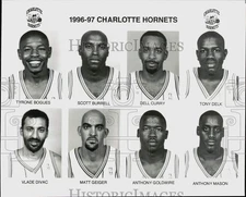 1996 Press Photo Charlotte Hornets basketball head shots - srs02209