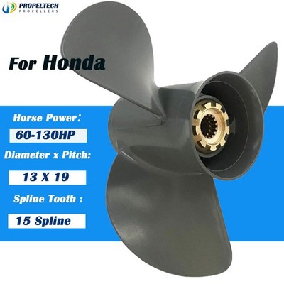 Outboard Propeller 13 x 19 fit Honda Engine BFP60 BF75-130Hp 15 Spline 19  Pitch