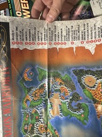The World of Dragon Warrior IV Poster Map Nintendo NES Insert 4