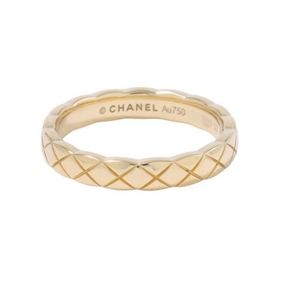 CHANEL Coco Crush Collection Ring Size 50/#10 Mini 18K Yellow Gold J11794