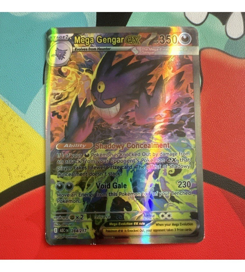 Pokémon Mega Gengar EX 284/217 Full Art Secret Rare Holo ascended heros