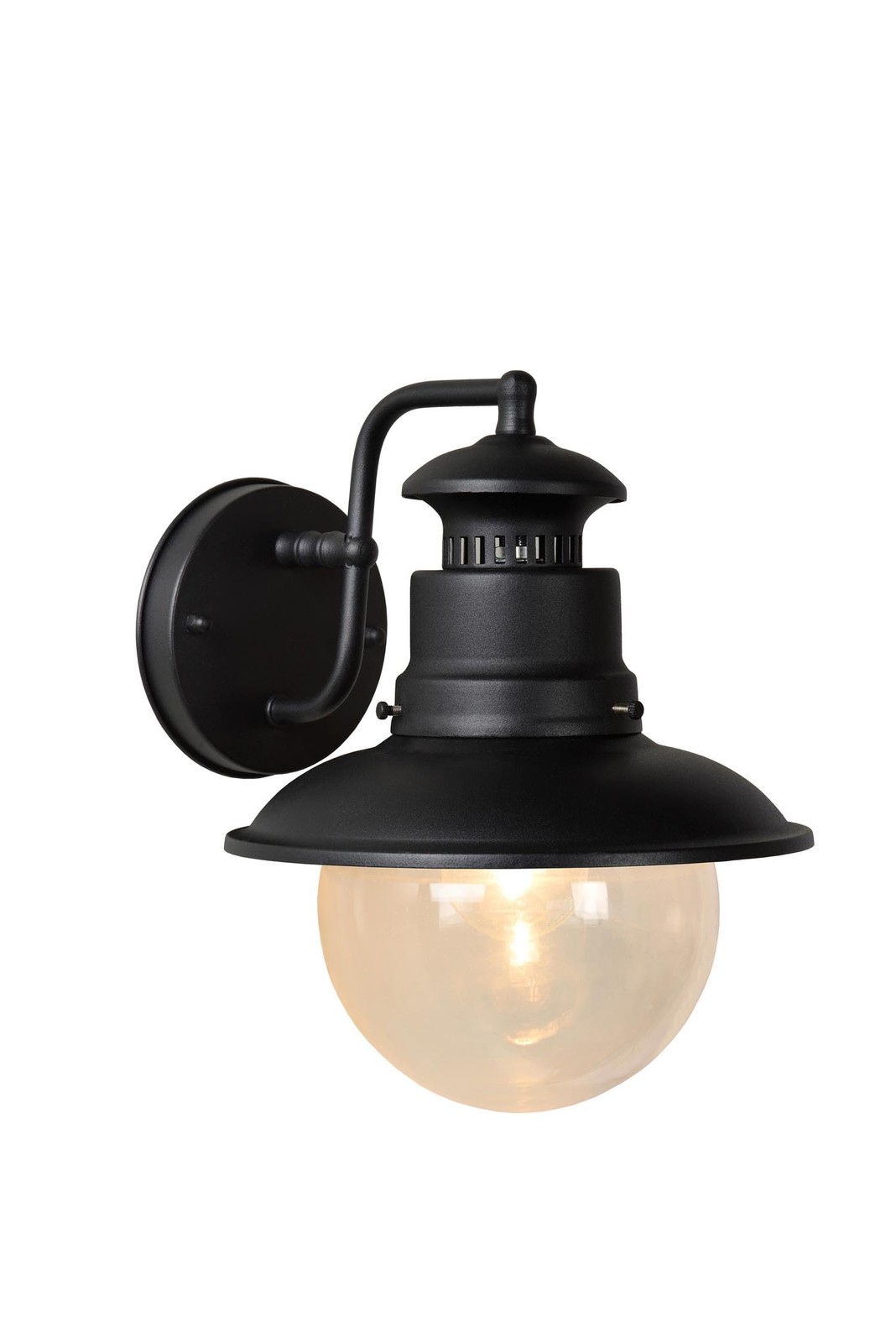 Applique murale extérieure FIGO noire pour illuminer chaleureusement votre terrasse et entrée