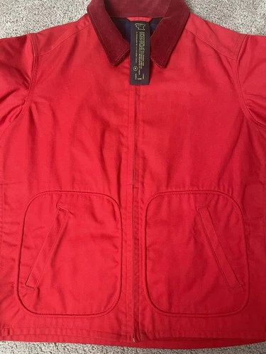 Brain Dead No Brainer Club Work Jacket Red Small Corduroy Collar Box Patches image 7