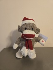 Gemmy Industries Animated Christmas Sock Monkey 12" Side Stepper Plush Decor