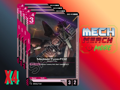 Messer Type-F02 Gundam TCG GD03-043 x4 Common Steel Requiem playset