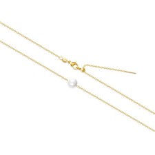 Pearl Necklaces for Women, Single Pearl Choker Adjustable Necklace Tiny Simple H