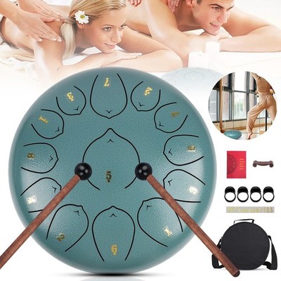 13 Töne C-Dur Steel Tongue Drum Zungen Trommel 12'' Stahlzungen Trommel Handpan